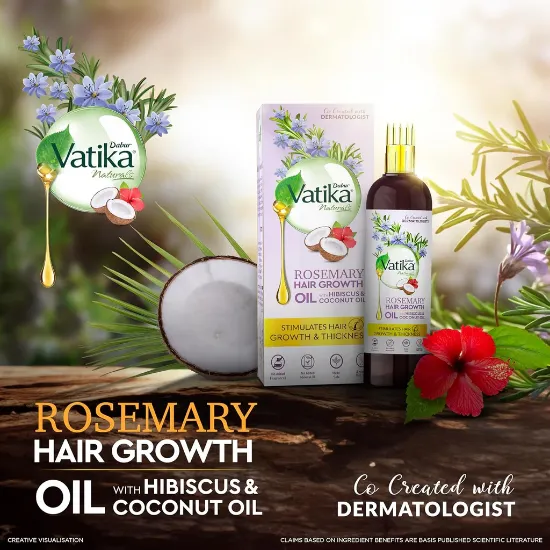 Dabur Vatika Naturals Rosemary Hair Growth Oil - 100ml యొక్క చిత్రం