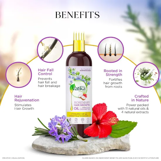 Dabur Vatika Naturals Rosemary Hair Growth Oil - 100ml యొక్క చిత్రం