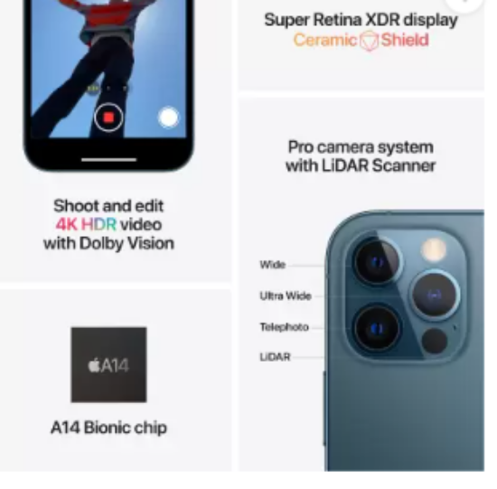 Apple iPhone 12 Pro (Pacific Blue, 128 GB) యొక్క చిత్రం