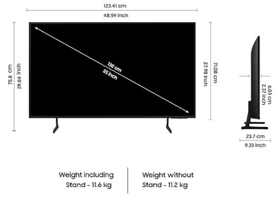 Samsung 138 cm (55 అంగుళాలు) 4K అల్ట్రా HD స్మార్ట్ LED TV UA55DU7700KLXL (నలుపు యొక్క చిత్రం