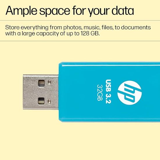 HP 712w 32GB USB 3.2 ఫ్లాష్ డ్రైవ్- నీలం యొక్క చిత్రం