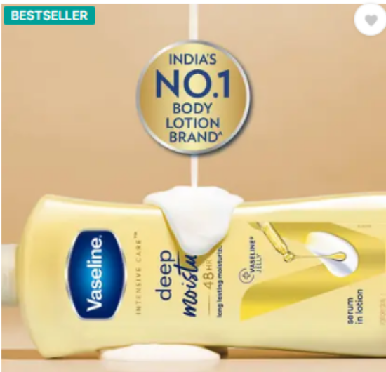 వాసెలిన్ ఇంటెన్సివ్ కేర్ డీప్ నూరిషింగ్ బాడీ లోషన్ మాయిశ్చర్ ఫర్ డ్రై స్కిన్స్ (400 మి.లీ) యొక్క చిత్రం