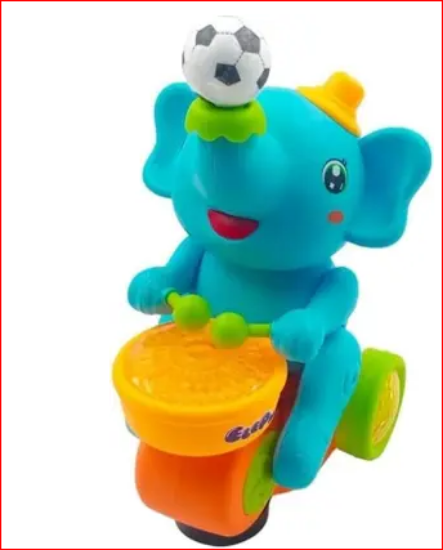 Toyboi Elephant Musician Toy for Kids with Music and Flashing Light (Multicolor) యొక్క చిత్రం