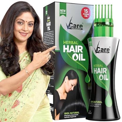 వండర్ క్యాప్ తో కూడిన Vcare న్యూ ఇంప్రూవ్డ్ హెర్బల్ హెయిర్ ఆయిల్ - 100ml యొక్క చిత్రం