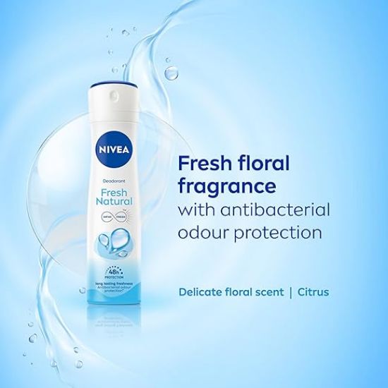 NIVEA ఉమెన్ ఫ్రెష్ నేచురల్ డియోడరెంట్ స్ప్రే, 150Ml యొక్క చిత్రం