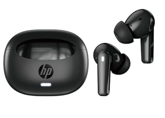 HP H150ఇయర్ ఇయర్‌బడ్స్‌లో వైర్‌లెస్, టాబ్లెట్‌లు, స్మార్ట్‌ఫోన్‌లు, PCలు మరియు బ్లూటూత్‌తో కూడిన ఇతర పరికరాలకు అనుకూలంగా ఉంటుంది, శబ్దం-తగ్గింపు, నీటి నిరోధక డిజైన్, నలుపు, 0.036Kg యొక్క చిత్రం