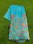 Chinon Border works-- Ocean Blue cloth (Per meter) used for long frocks and lehanga sets for Girls యొక్క చిత్రం