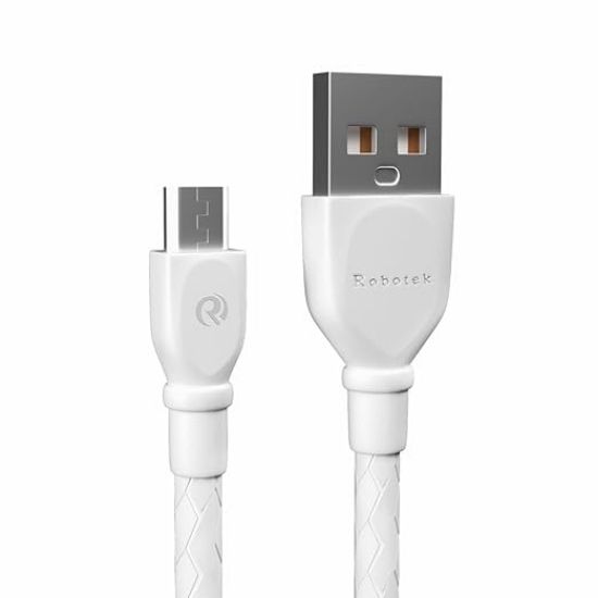 రోబోటెక్ USB-A నుండి మైక్రో USB 3A ఫాస్ట్ ఛార్జింగ్ కేబుల్ ఆండ్రాయిడ్ ఫోన్‌లు/టాబ్లెట్‌లకు అనుకూలంగా ఉంటుంది, 480mbps డేటా బదిలీ వేగం, 10000+ బెండ్స్ జీవితకాలం, మైక్రో USB డేటా కేబుల్, టాంగిల్-ఫ్రీ కేబుల్ (USB నుండి మైక్రో USB) యొక్క చిత్రం