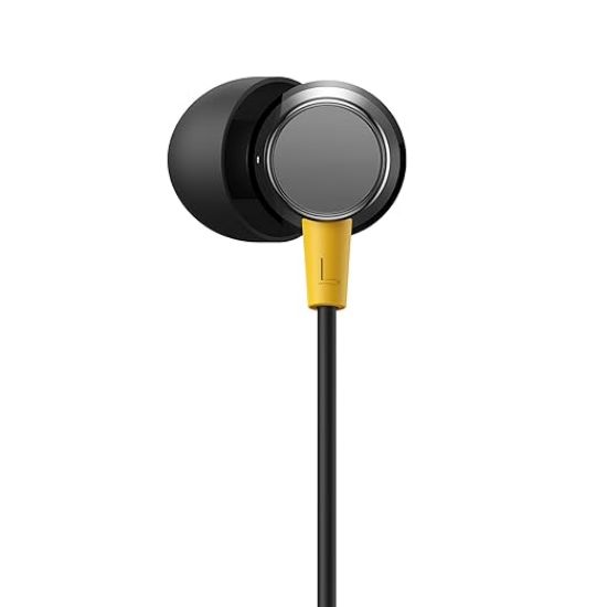 Realme బడ్స్ 3 (3.5 mm) వైర్డ్ ఇయర్‌ఫోన్స్ విత్ మైక్ (నలుపు) యొక్క చిత్రం