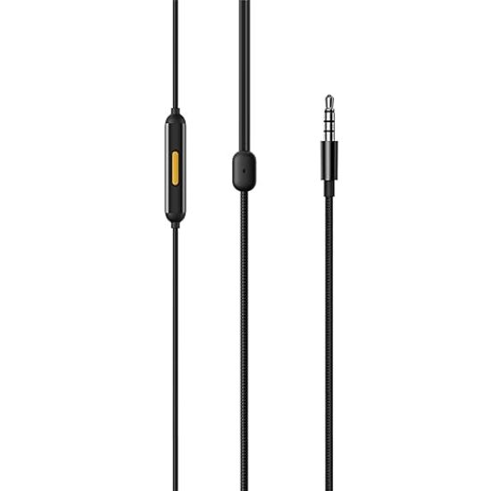 Realme బడ్స్ 3 (3.5 mm) వైర్డ్ ఇయర్‌ఫోన్స్ విత్ మైక్ (నలుపు) యొక్క చిత్రం