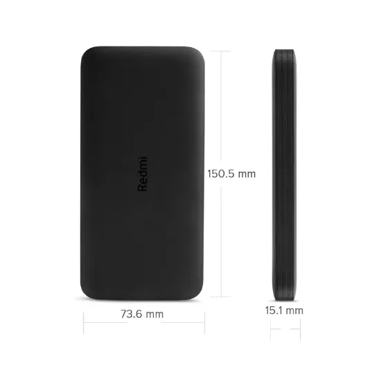 Redmi 10000mAh పవర్ బ్యాంక్ బ్లాక్ యొక్క చిత్రం