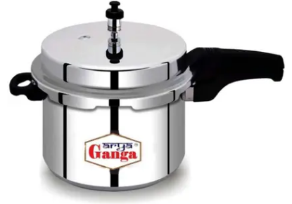 గంగా 10 లీటర్ పాపులర్ ప్రెజర్ కుక్కర్ 10 ఎల్ ఔటర్ లిడ్ ప్రెజర్ కుక్కర్ (అల్యూమినియం) యొక్క చిత్రం