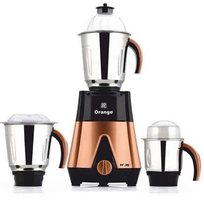 ఆరెంజ్ ప్లాస్టిక్ 4 జార్ 1 HP మిక్సర్ గ్రైండర్, వెట్ & డ్రై గ్రైండింగ్ కోసం, 500W యొక్క చిత్రం