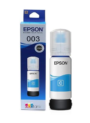 ఎప్సన్ 003 ఇంక్ బాటిల్ (సియాన్), వీటికి అనుకూలంగా ఉంటుంది: L3110 /L3101/ L3150 / L4150 / L4160 / L6160 / L6170 / L6190 ప్రింటర్ మోడల్స్ యొక్క చిత్రం