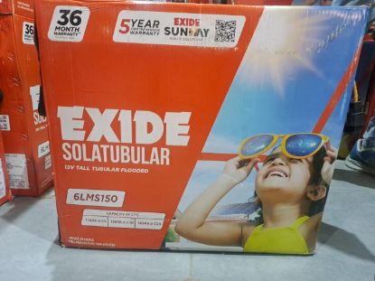 3 సంవత్సరాల పూర్తి వారంటీతో ఎక్సైడ్ సోలార్ ట్యూబులర్ 6LMS 150Ah C10 బ్యాటరీ యొక్క చిత్రం