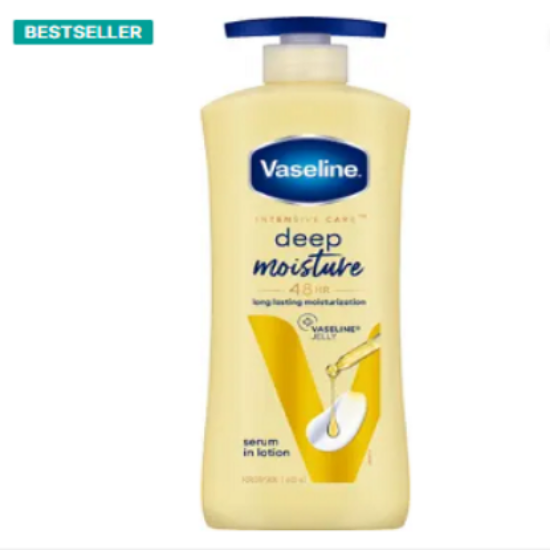 వాసెలిన్ ఇంటెన్సివ్ కేర్ డీప్ నూరిషింగ్ బాడీ లోషన్ మాయిశ్చర్ ఫర్ డ్రై స్కిన్స్ (400 మి.లీ) యొక్క చిత్రం