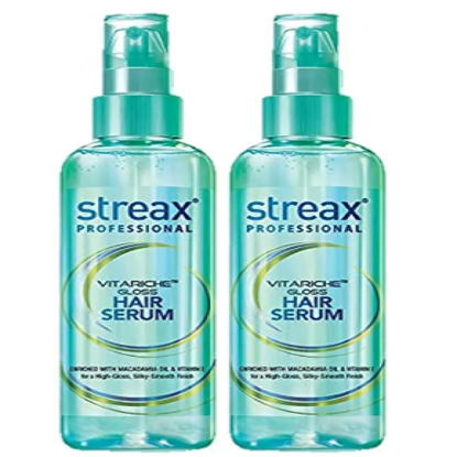 స్ట్రీయాక్స్ విటారిచే గ్లోస్ హెయిర్ సీరం 45 మి.లీ ప్యాక్ ఆఫ్ 2 (45 మి.లీ) యొక్క చిత్రం