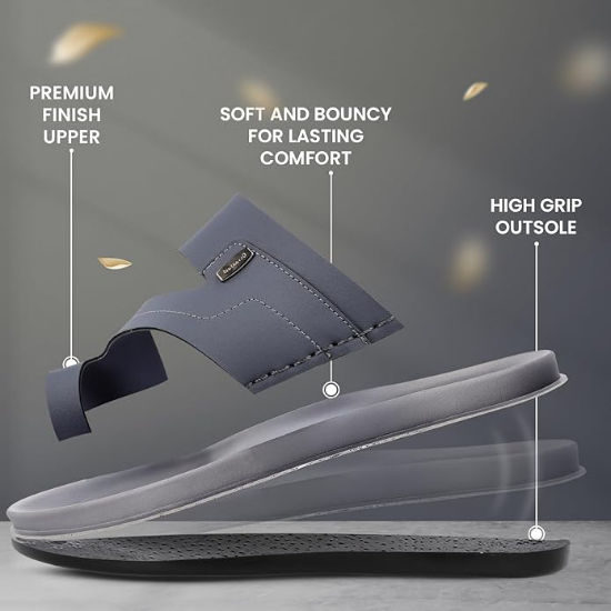 పురుషుల కోసం WALKAROO కంఫర్ట్ శాండల్|క్లౌడ్‌స్టెప్ డ్యూయల్-డెన్సిటీ PU సోల్ – అల్టిమేట్ కంఫర్ట్|స్టైలిష్ క్యాజువల్ వేర్|WE1335 యొక్క చిత్రం