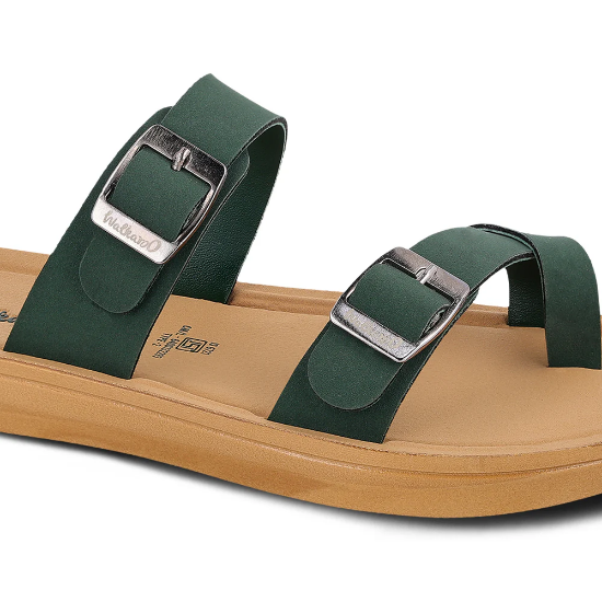 వాకరూ  మహిళల  రోజువారీ  దుస్తులు  చెప్పులు  -  WL7645  ఆకుపచ్చ  లేత గోధుమరంగు యొక్క చిత్రం