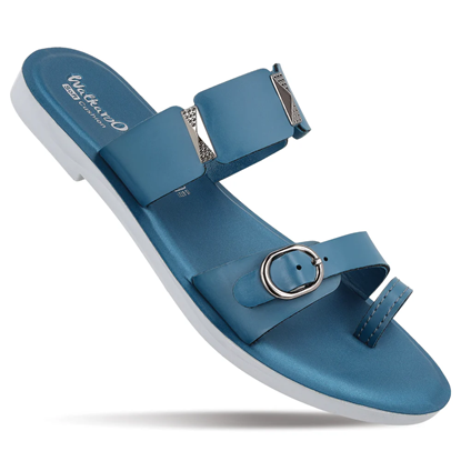 కుషన్ సోల్, కాలి ఉంగరం మరియు బహుళ పట్టీలతో కూడిన వాల్కరూ మహిళల ఫ్లాట్ శాండల్ - WL7672 యొక్క చిత్రం