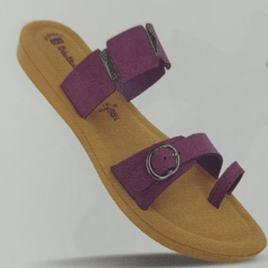 కుషన్ సోల్, కాలి ఉంగరం మరియు బహుళ పట్టీలతో కూడిన వాల్కరూ మహిళల ఫ్లాట్ శాండల్ - WL7672 యొక్క చిత్రం