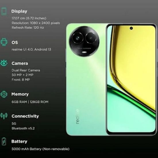 realme C67 5G (సన్నీ ఒయాసిస్, 128 GB) (6 GB RAM యొక్క చిత్రం