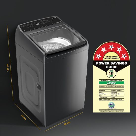 వర్ల్పూల్ 7.5 కేజీ 5 స్టార్ స్టెయిన్ వాష్ రాయల్ ప్లస్ ఫుల్లీ ఆటోమేటిక్ టాప్ లోడ్ వాషింగ్ మెషిన్ యొక్క చిత్రం