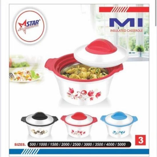 ప్లాస్టిక్ MI DLX 3PCS ఇన్సులేటెడ్ కాస్రోల్, కెపాసిటీ: 1500 mL యొక్క చిత్రం