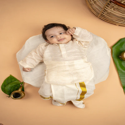 క్రెడిల్ వేడుక బేబీ డ్రెస్ (5 సంవత్సరాల కంటే తక్కువ వయస్సు ఉన్నవారు) యొక్క చిత్రం