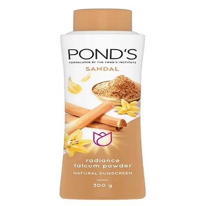 పాండ్స్ శాండల్ రేడియన్స్ టాల్కమ్ పౌడర్ నేచురల్ సన్‌స్క్రీన్ యొక్క చిత్రం