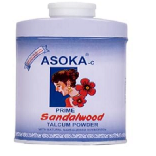 అశోకా-సి శాండల్‌వుడ్ టాల్కమ్ పౌడర్ బ్లూ 300గ్రా యొక్క చిత్రం