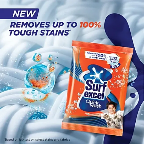 సర్ఫ్ ఎక్సెల్ క్విక్ వాష్ డిటర్జెంట్ పొడి (6 గ్రాములు) యొక్క చిత్రం